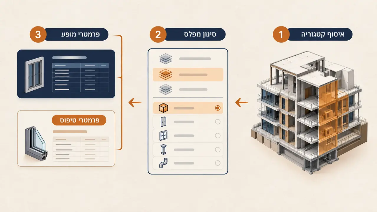 איך אוספים אלמנטים ופרמטרים עבור Data Management Dynamo?